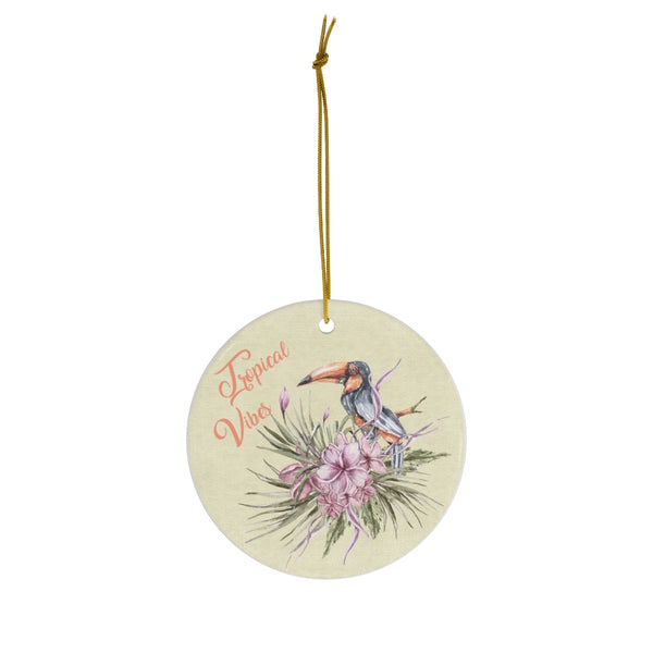 Tropical Vibes Ceramic Ornament by Nature's Glow