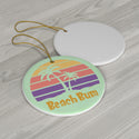 Beach Bum Tropical Ceramic Ornament by Nature's Glow