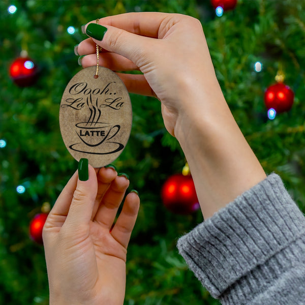 Oooh La La Latte Ceramic Ornament by Nature's Glow