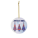 Scandia Joyeux Noel Folk Art Ceramic Ornament by Nature's Glow