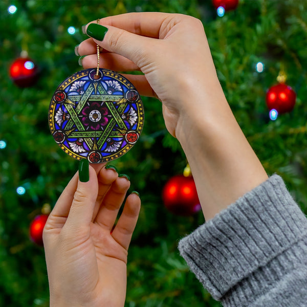 Jewish Star of David Ceramic Ornament by Nature's Glow