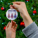 Scandia Joyeux Noel Folk Art Ceramic Ornament by Nature's Glow