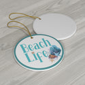Beach Life Ceramic Ornament by Nature's Glow