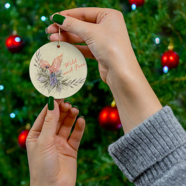 Wild and Free Ceramic Ornament by Nature's Glow