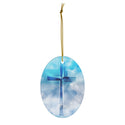 Easter Jesus Cross Ceramic Ornament by Nature's Glow