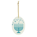 Menorah Hanukkah Ceramic Ornament by Nature's Glow