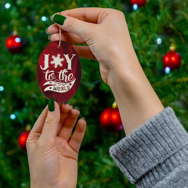 Joy to the World Ceramic Ornament by Nature's Glow