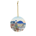 Santorini Greece Ceramic Ornament
