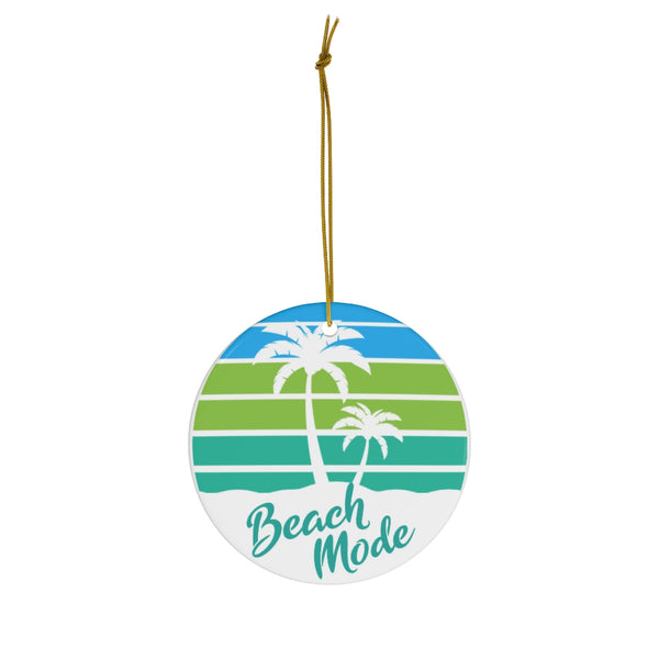 Tropical Beach Mode Ceramic Ornament by Nature's Glow