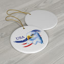 Patriotic Eagle USA Ceramic Ornament by Nature's Glow