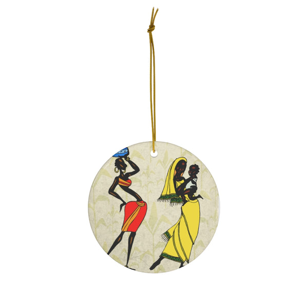 African Women Ceramic Ornament