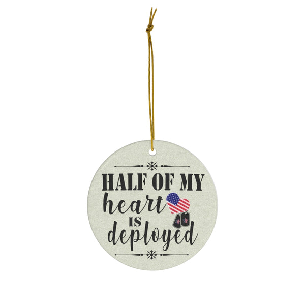 Patriotic US Military Deployment Ceramic Ornament by Nature's Glow