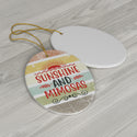 Sunshine and Mimosas Ceramic Ornament by Nature's Glow