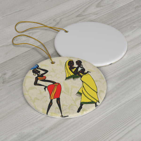 African Women Ceramic Ornament