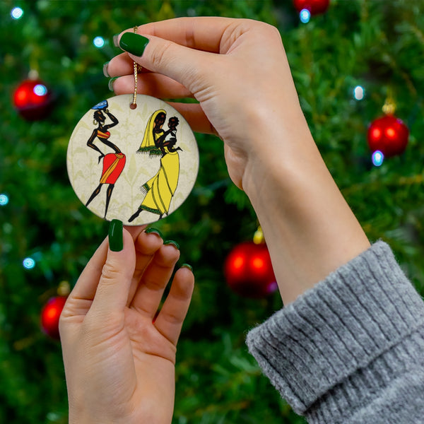 African Women Ceramic Ornament