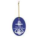 Patriotic Proud Wife of US Navy Reserve Ceramic Ornament by Nature's Glow