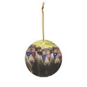 Patriotic Cows Ceramic Ornament by Nature's Glow