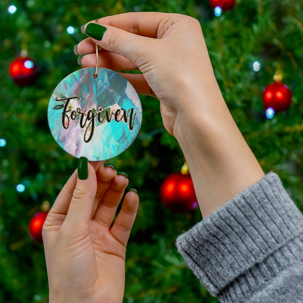 Forgiven Easter Ceramic Ornament by Nature's Glow