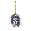 Mexican Day of the Dead Ceramic Halloween Ornament