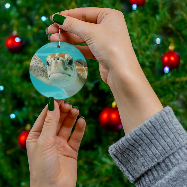 Sea Turtle Ceramic Ornament