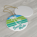 Tropical Beach Mode Ceramic Ornament by Nature's Glow