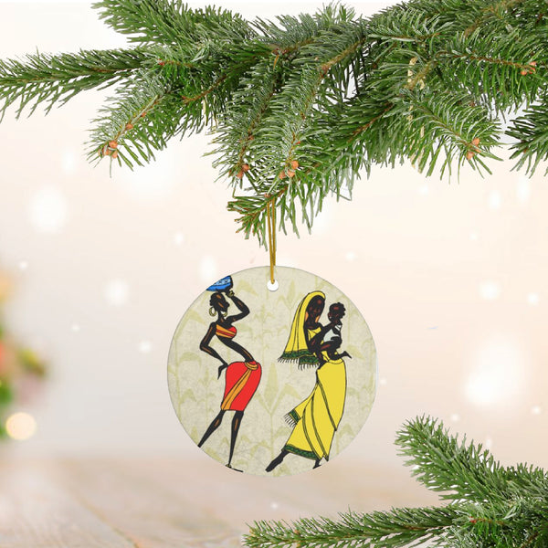 African Women Ceramic Ornament