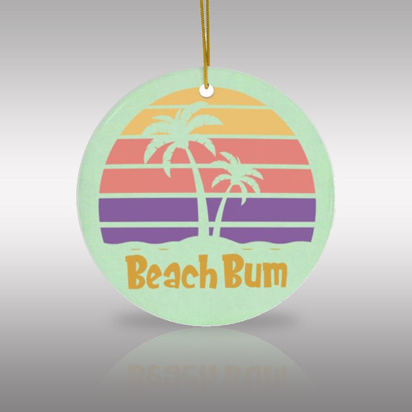 Beach Bum Tropical Ceramic Ornament by Nature's Glow