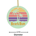 Beach Bum Tropical Ceramic Ornament by Nature's Glow