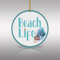 Beach Life Ceramic Ornament by Nature's Glow