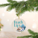 Beach Life Tropical Ceramic Ornament by Nature's Glow