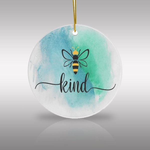 Bee Kind Inspirational Ceramic Ornament by Nature's Glow