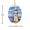 Bixham Lighthouse Watercolor Ceramic Ornament