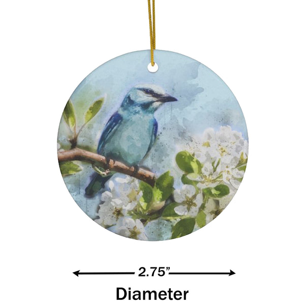 Blue Bird Ceramic Ornament