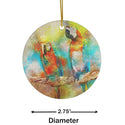 Caribbean Parrots Ceramic Ornament