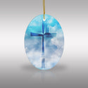 Easter Jesus Cross Ceramic Ornament by Nature's Glow