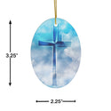 Easter Jesus Cross Ceramic Ornament by Nature's Glow