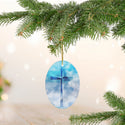 Easter Jesus Cross Ceramic Ornament by Nature's Glow