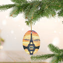 Eiffel Tower Sunset Reflection in Paris Ceramic Ornaments