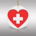 First Aid Heart Ceramic Ornament