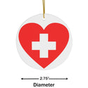 First Aid Heart Ceramic Ornament