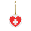 First Aid Heart Ceramic Ornament