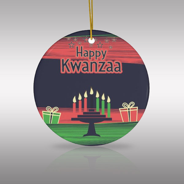Happy Kwanzaa Ceramic Ornament