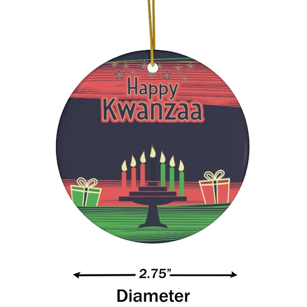 Happy Kwanzaa Ceramic Ornament