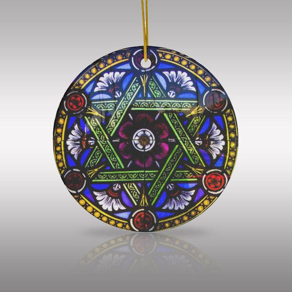 Jewish Star of David Ceramic Ornament by Nature's Glow