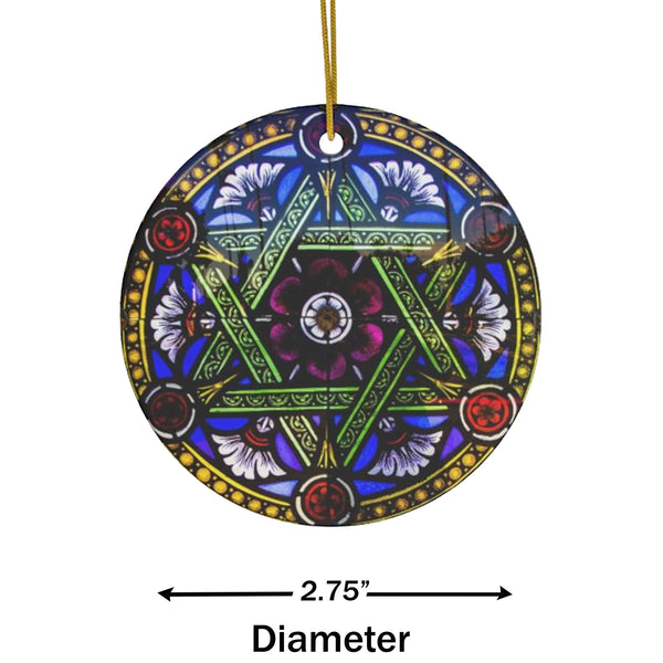 Jewish Star of David Ceramic Ornament by Nature's Glow