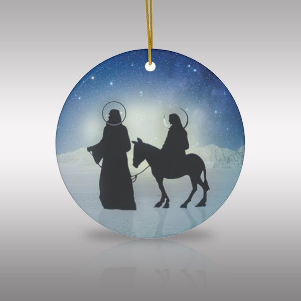 Journey to Bethlehem Ceramic Christmas Ornament