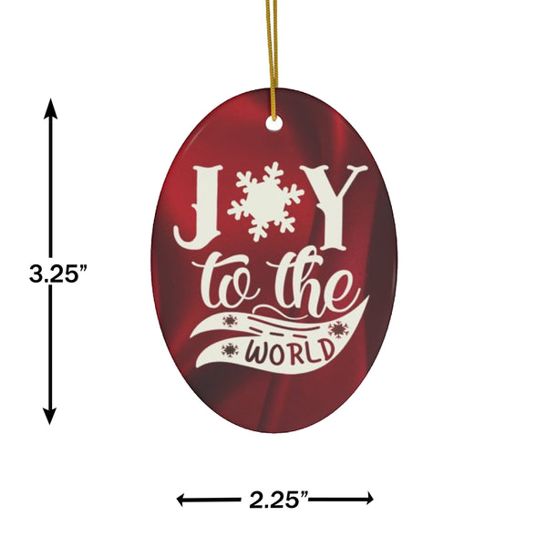 Joy to the World Ceramic Ornament by Nature's Glow
