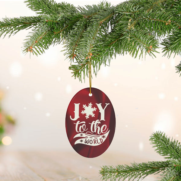 Joy to the World Ceramic Ornament by Nature's Glow