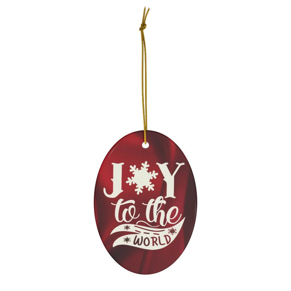 Joy to the World Ceramic Ornament by Nature's Glow