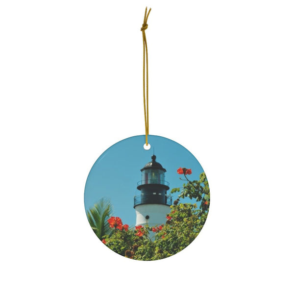 Key West Lighthouse Ceramic Ornament by Victoria Scudder